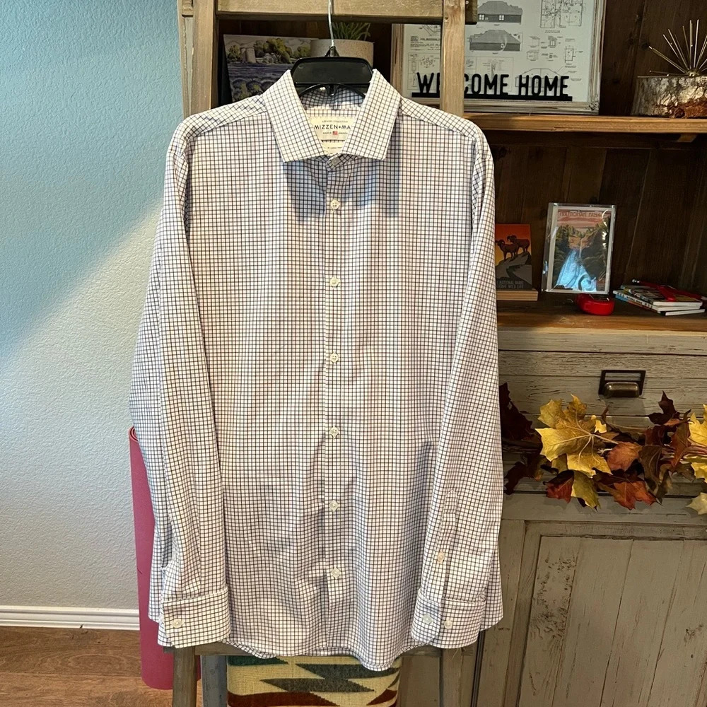Mizzen+Main men’s Leeward long sleeve dress shirt size XL trim fit